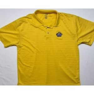 LSU Tigers mens yellow tiger embroidered logo game day golf polo, sz XL football